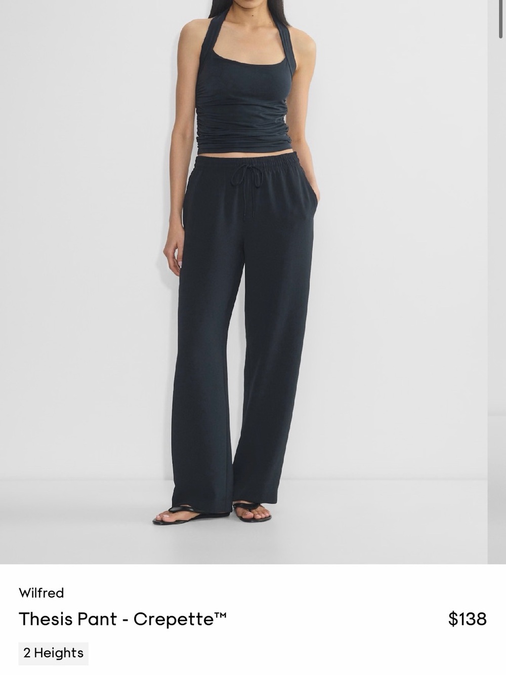 Aritzia Thesis Pant - Crepette Navy Blue size Medium